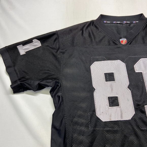 VTG 90's BX Sports Oakland Raiders #81 Football Jersey Men's XL Black - Picture 5 of 14